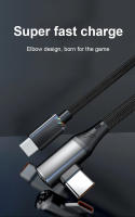 Cable De Carga Rápida NNBILI 120W USB a a Tipo C 90 Grados Para Samsung Xiaomi Huawei Cable De Datos Y Carga USBC a Tipo C - details 1