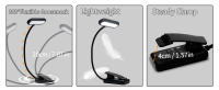 Lámpara De Lectura LED Recargable Por USB Con Pinza Para Libro 3 Temperaturas De Color Luz Nocturna Para Estudio Y Dormitorio - details 8
