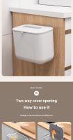 Cesta De Papel Ecológica Con Tapón De Doble Acción Y Asa De Silicona Montada En La Pared Para Almacenamiento Doméstico - details 6