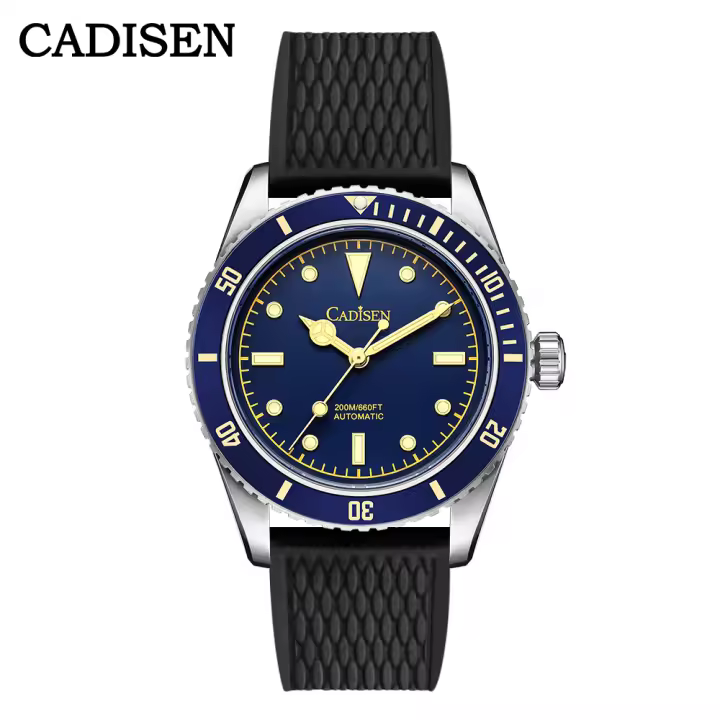 Reloj De Pulsera Para Hombre CADISEN Lujo 38mm Diver Vintage Automático Negocios NH35 Mecánico Cristal De Zafiro 20 Bar Reloj Retro - 1