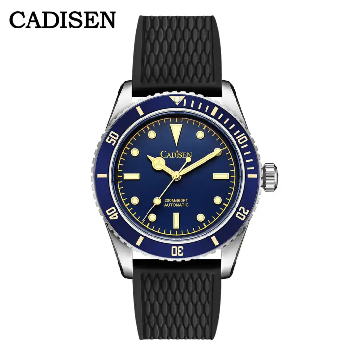 Reloj De Pulsera Para Hombre CADISEN Lujo 38mm Diver Vintage Automático Negocios NH35 Mecánico Cristal De Zafiro 20 Bar Reloj Retro - 1