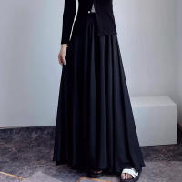ZANZEA Falda Maxi De Cintura Alta Elástica Para Mujer Verano 2024 Estilo Casual Ruffles Pleated Jupes Suelta De Pierna - details 1