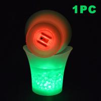 Cubo de hielo LED, 7 colores de gradiente que cambian luminoso plástico champán vino bebidas refrigerador cubo, 5L cerveza vino cubo de hielo para KTV clubes bar hogar Wedg Party - details 2