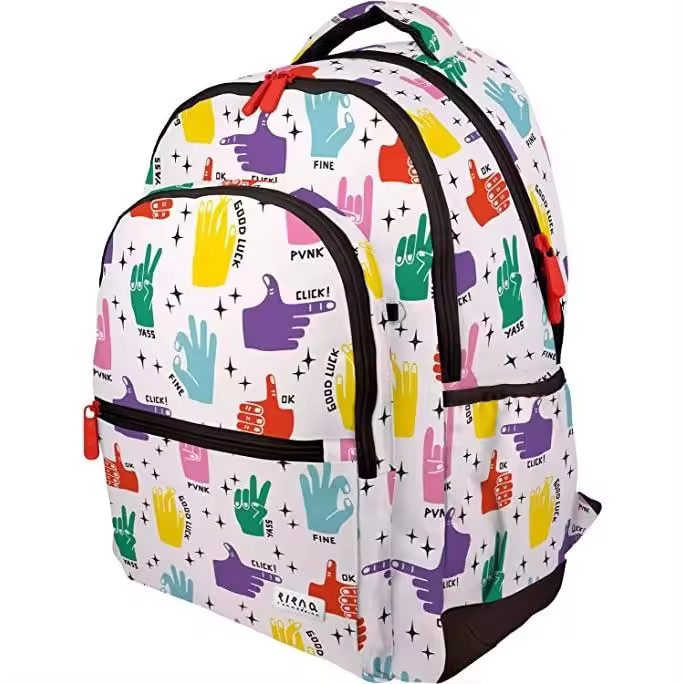Mochila Grafoplas Rubber Ec 22 Hands Producto Oficial Producto Escolar Niños Niñas - Alta Calidad - 1