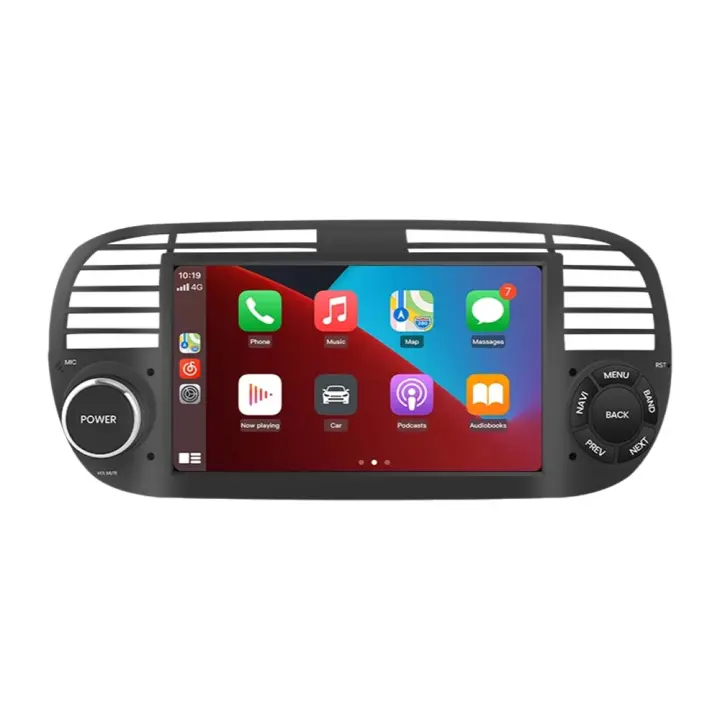 AWESAFE inalámbrico CarPlay Android Auto Radio para FIAT 500 Abarth 2007 2008 2009 2010 2011 2012 2013 2014 2015 coche reproductor multimedia GPS 2 din autoradio volante controles RDS Bluetooth - 1