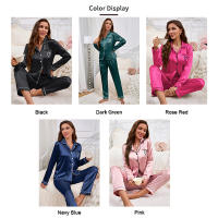 Conjunto De Pijamas Para Mujer Estilo Victoriano Con Bordado Camiseta De Manga Larga Y Pantalones Largos 2 Piezas Pijama De Dormir Loungewear De Poliéster Y Elástico - details 3