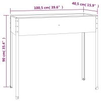 vidaXL Jardinera de acero galvanizado gris antracita 100,5x40,5x90 cm - details 5