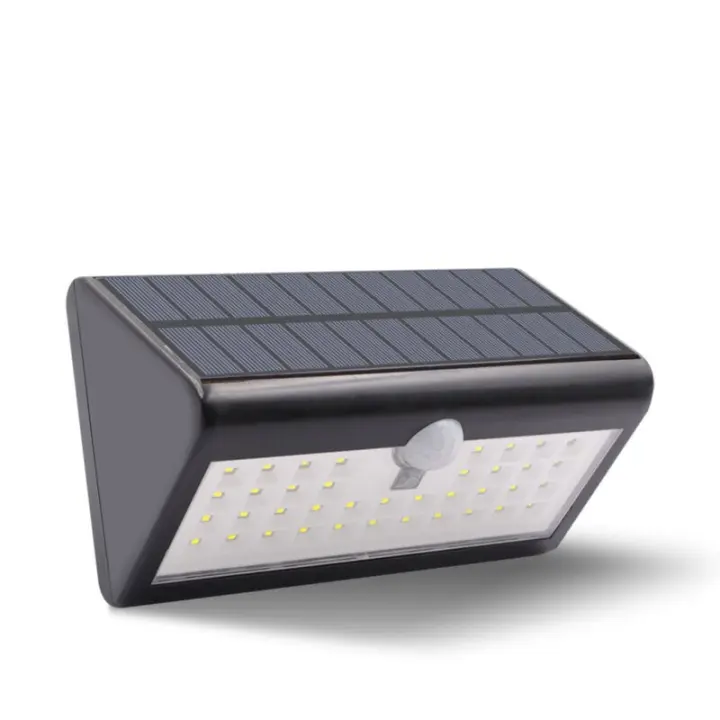 LaBlanc -1 PCS Luz solar de jardín 4400mAh Luces solares al aire libre con sensor de movimiento infrarrojo impermeable IP65 3 modos inteligentes para pared de puerta de jardín Luz blanca - 1