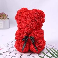 Muñeco De Oso Con Rosa Artificial Eterna Para Día De San Valentín Regalos De Cumpleaños Aniversario Decoración De Miniaturas Para Novia - details 11