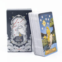 Tarot De Espejo Secreta 10.3*6Cm Arte Feminino Con Simbolismo Rich Monochrome Realm: Negro Blanco Rojo Oro Juego De Cartas - details 1