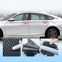 4pcs Protector De Bolso De Manija De Puerta De Coche Universal Estampado De Fibra De Carbono Para La Mayoría De Los Coches Pegatina Protectora - details 2