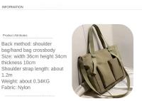 Bolso Bandolera Grande Para Mujer Xierya Capacidad De Almacenamiento Amplia Estilo Casual Cierre De Cremallera Material Impermeable Bolsa De Mano Para Estudiantes - details 4