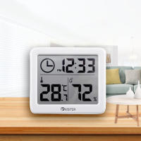 Reloj De Mesa Y Pared Digital Con Temperatura Y Humedad Pantalla Grande Batería Operada Para Decoración De Hogar Cocina Oficina - details 3