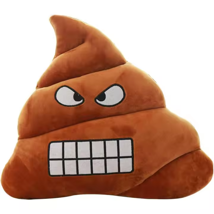 Cojín de almohada con forma de emoticono de peluche suave - 1