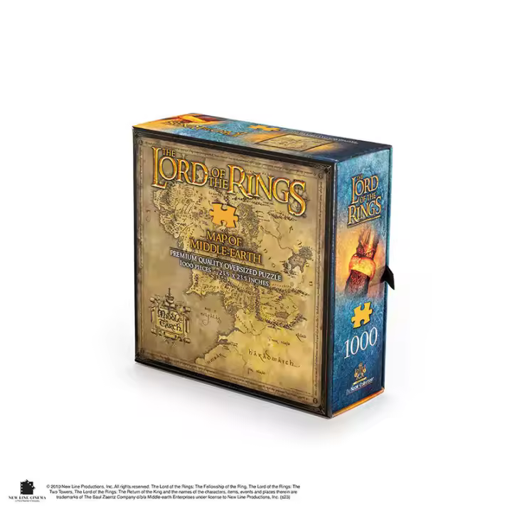 The Noble Collection-El Señor de los Anillos Mapa de la Tierra Media Rompecabezas (NN9472) - 1