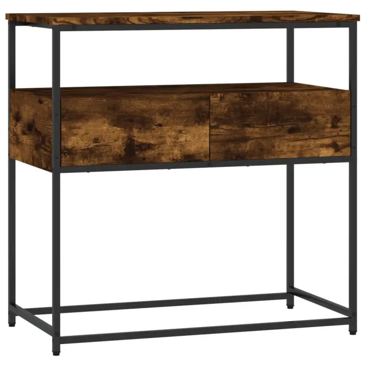 Mesa Consola Vidaxl Madera de Ingeniería 75x40x75 Cm - Negro - 1