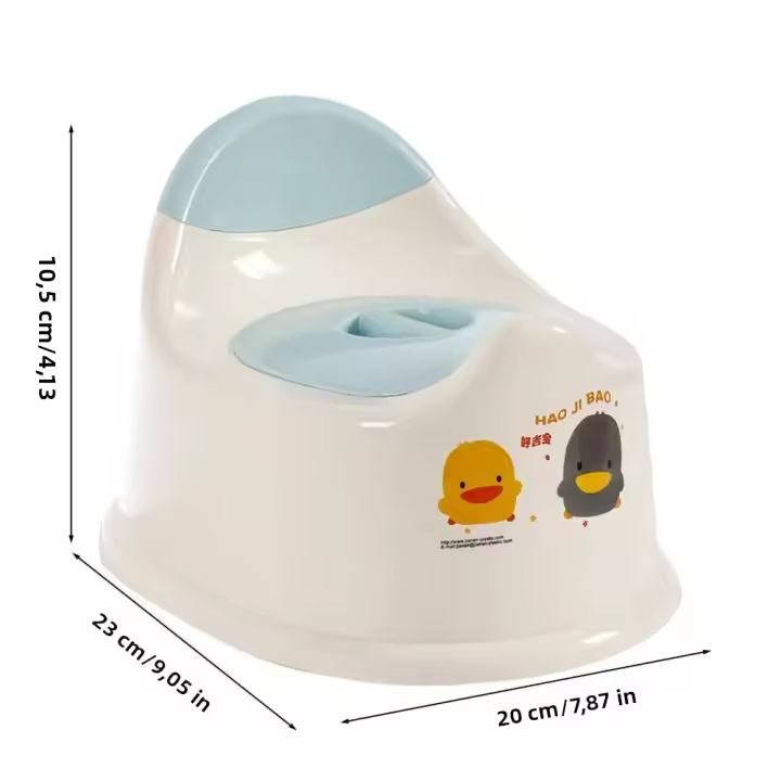 Asiento De Inodoro Para Niños Ligero a Prueba De Derrames Fácil De Limpieza Entrenamiento De Inodoro Para Bebés Material De Bambú Y PP Tamaño 23x20x10.5cm - 1