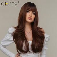 Peluca Sintética GEMMA Larga Ombre Marrón Vino Rojo Con Franja Rizado Resistente a Altas Temperaturas Pelo Falso Natural Para Mujeres Cosplay 26+ Pulgadas Densidad 130% Capa Promedio - details 6