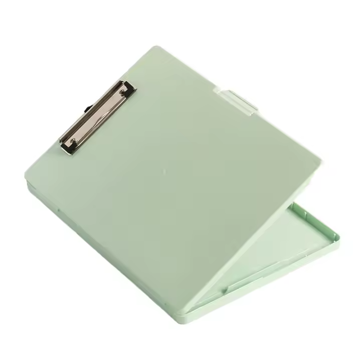 Carpeta De Escritura A4 Con Clip De Metal Estuche Para Archivos De Colores Dulces Estilo Coreano Simple Para Oficina Y Escuela - 1
