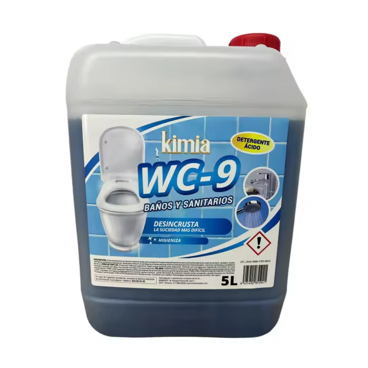 KIMIA WC-9 BAÑOS Y SANITARIOS DESINCRUSTA LA SUCIEDAD MAS DIFÍCIL HIGIENIZA DETERGENTE ÁCIDO - 1