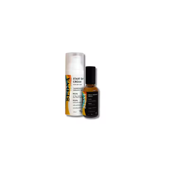 Sedna cosmetics Glow Pack Crema Hidratante Facial y Serum Antiaging-Pieles Secas - 1