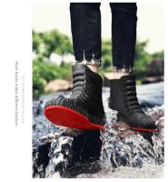 Botas De Lluvia Para Hombre Cuatro Estaciones Media Calf Altura Material Superior PVC Antideslizantes Y Impermeables Para Pesca Al Aire Libre Y Cocina - details 11
