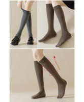 5 Pares De Medias De Algodón Para Mujer Solas Absorbentes De Sudor Transpirables Medias Largas De Equipo Estudiantes Chicas Medias De Pies Hasta La Rodilla Compresión - details 4
