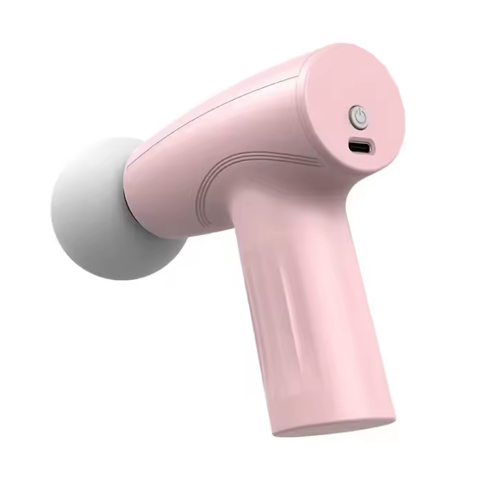 Mini Masajeador De Músculo Rosa Profundo Terapia De Masaje Portátil Para Fascia Batería Recargable Percusión De Alta Intensidad Tamaño Compacto - 1