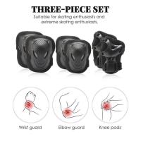 Juego De Protecciones Para Codos Rodillas Y Muñecas Para Hombres Y Mujeres En Bicicleta Patinaje Skate Air Mesh + PE Shell+EVA - details 6
