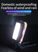 Lámpara De Trabajo LED COB Magnética Ajustable Impermeable Con Gancho Para Emergencias Y Camping Luz De Búsqueda Plegable Fuerte - details 12