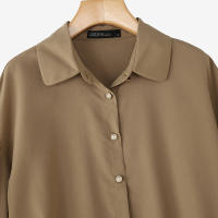 ZANZEA Camisa Elegante Para Mujer Con Manga Larga Y Forma De Lámpara Estilo Casual Con Botones Cuello En V Tunicas Sueltas Para Oficina - details 12