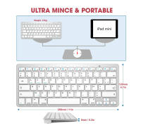 Nilox NXKB01S Teclado Bluetooth Universal Qwerty  Español  Compatible con Windows, Android, iOS, Color Plata - details 2