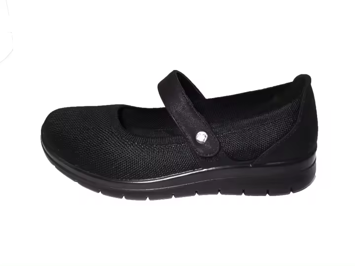 Zapatos de Mujer Licra Suela Eva Cuña 2cm Negro Amarpies - 1