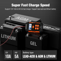 KONNWEI KW520 Herramienta De Reparación De Batería De Coche Automática 12V 10A 24V 5A Para Baterías De Agua Y Ácido Gel Lithium - details 8