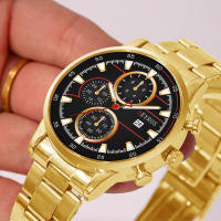 Reloj De Pulsera De Cuarzo Para Hombre DEYROS Calendario Moda Negocios Casual Regalo De Black Friday Para Padre Correa De Acero Inoxidable Dial Luminoso Resistente Al Agua - details 8