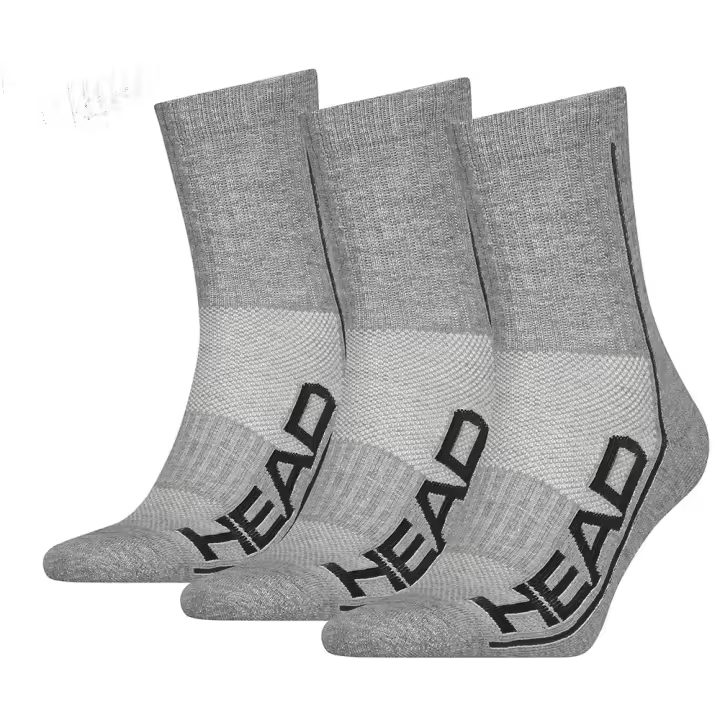 Calcetines Head Performance Crew 3 Pares Gris/Negro Talla 35/38 - 1