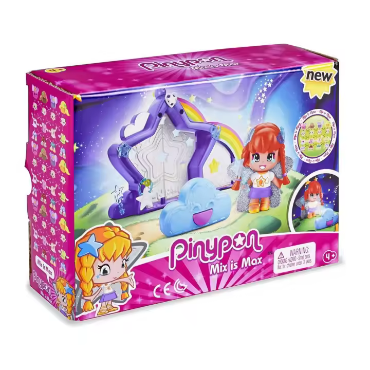 Pinypon Mix is Max, Estrella Mágica con luz especial + muñequita - Famosa 700014093 - 1