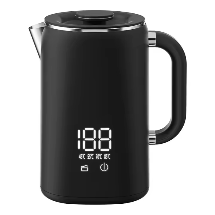 Hervidor eléctrico de acero inoxidable de 1,7l,hervidor eléctrico con 4 configuraciones de temperatura,ebullición  de 1500 W  Black digital version - 1