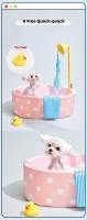 Cama De Gato Estilo Japonés Forma De Piscina Thermal Plush Desmontable Cuna Para Perro Bebé Funda De Silla De Baño Para Mascotas Tamaño 45x45x20cm Apto Para Gatos Y Pequeños Perros - details 6