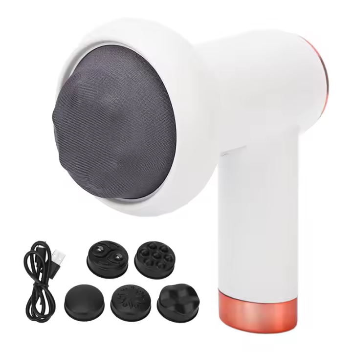 Masajeador de Celulitis de Mano, Máquina de Quema de Vibración de Masaje para Reducir La Grasa Corporal Eléctrica con Cabeza de 5 Tamaños, 6, envIO desde España - 1