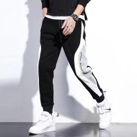 Pantalones Negros Para Hombre Con Cordón Estilo Hip Hop Pantalones De Moda Cómodos Casuales Con Cintura Elástica Deportivos - details 7