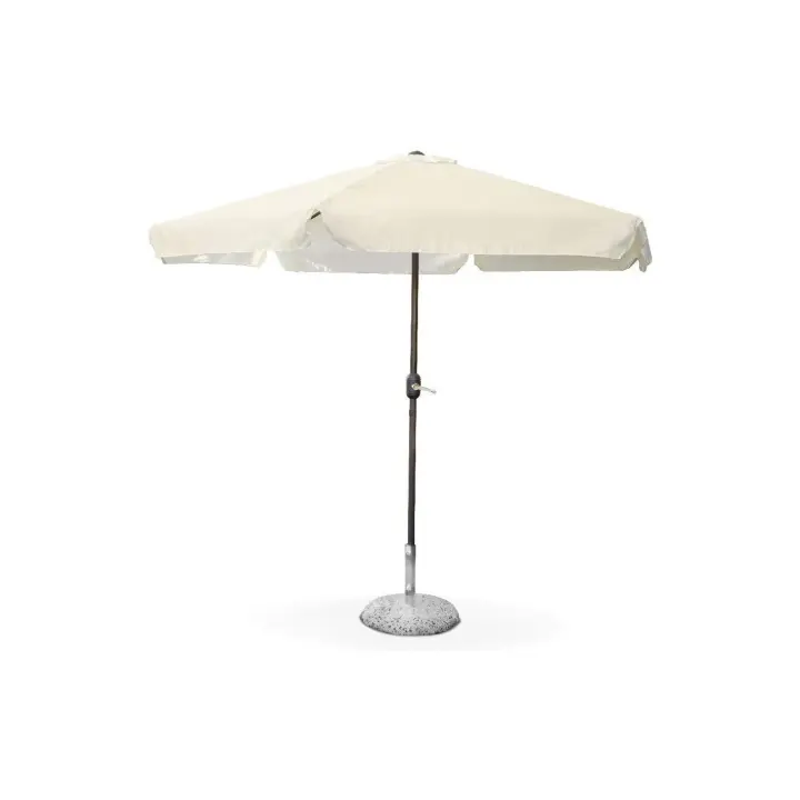 Mediawave Tienda Sombrilla Redonda SOLARA Central Pole 6 listones 2,7 Mt Muebles de Jardín pool - 1