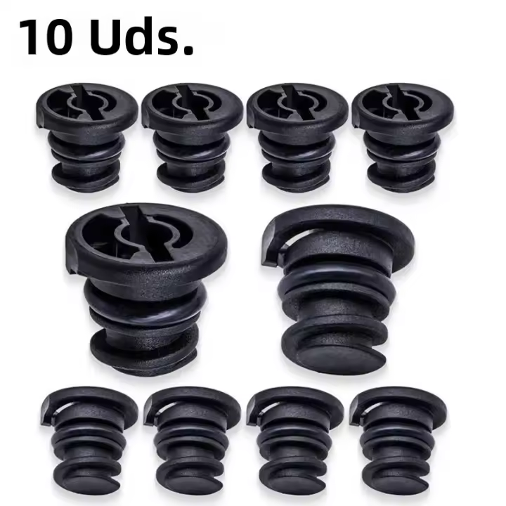 10pcs Tapa De Tornillo Para Motor Aceite Negro Compatible Con Audi A4L/Q5 Volkswagen Golf Passat Parte Del Sump Pan Nut Bolt 06L103801 - 1