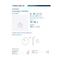 Threeline ND10RBFBL Downlight LED, 9 W, Color Blanco, Blanco Frío 5500K, Para Montaje Empotrado, Formato Redondo, Alta Eficiencia Energética - details 0