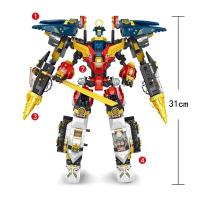 Bloques De Construcción Mecha Titan Robot 703pcs 4en1 Super Combinación Juguete Para Niños Regalo Para Niños De 6 a 12 Años Material ABS Tamaño Pequeño Compatible Con Lego - details 2