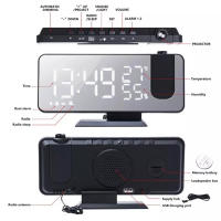 Despertador de Proyección LED with FM Radio y Alarma Dual - Brillo Ajustable - Diseño Práctico - details 1