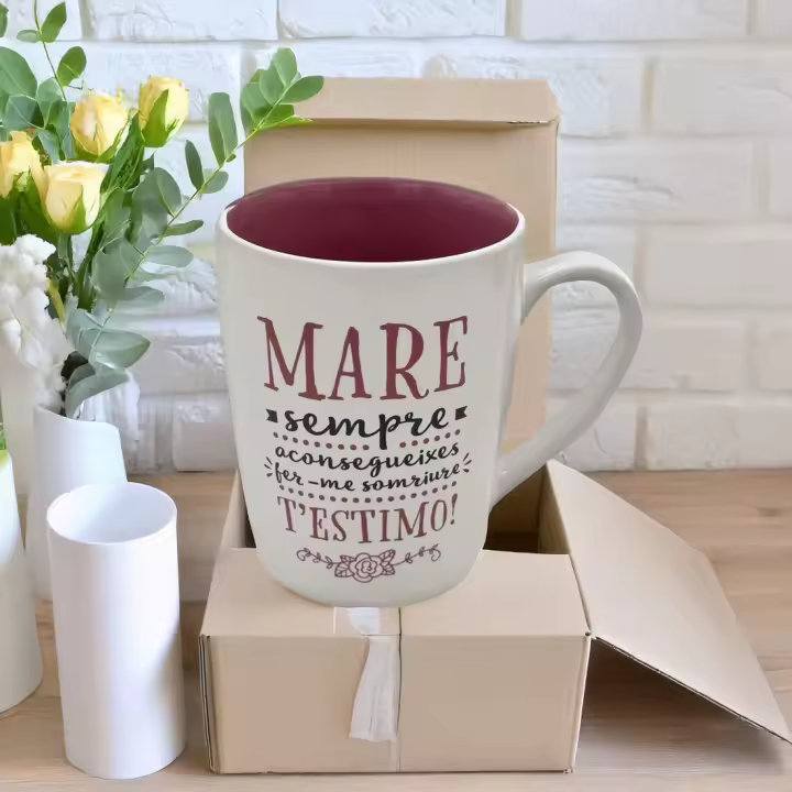 PandaHome Taza de Cerámica 330ml (8x10cm) – Regalo Ideal para Mamá, Papá, Mare y Pare en el Día de la Madre y del Padre - 1