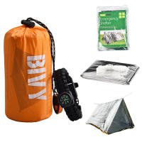 Kit De Refugio De Emergencia Para 2 Personas Bivy Tubo De Camping Saco De Dormir Térmico Manta SOS Impermeable Equipo De Supervivencia - details 10