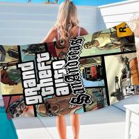 Toalla De Playa Absorbente Y Secado Rápido GTA 5 Grand Theft Auto Microfibra Suave Para Yoga Natación Camping Viajes Senderismo - details 5