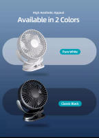 Ventilador De Clip Recargable 5000mAh 5 Pulgadas Silencioso Y Fuerte Para Babero De Carrito De Bebé Camping Exteriores USB Para El Hogar - details 11